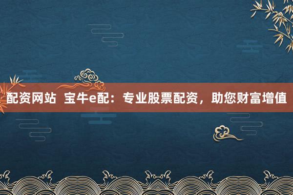 配资网站  宝牛e配：专业股票配资，助您财富增值