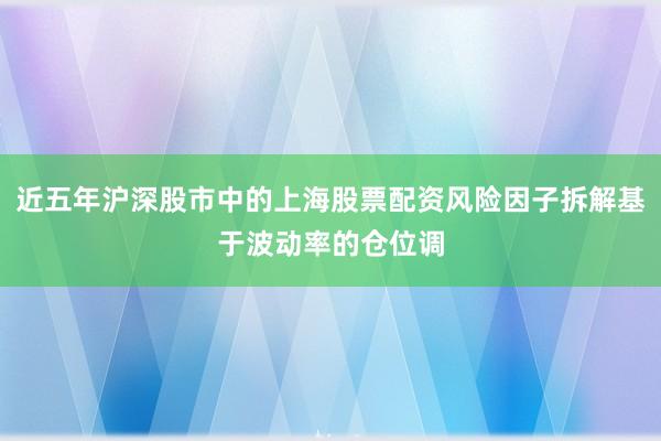 近五年沪深股市中的上海股票配资风险因子拆解基于波动率的仓位调