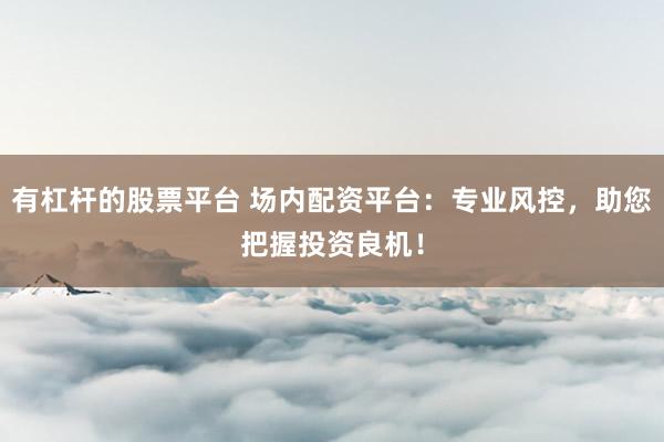有杠杆的股票平台 场内配资平台：专业风控，助您把握投资良机！