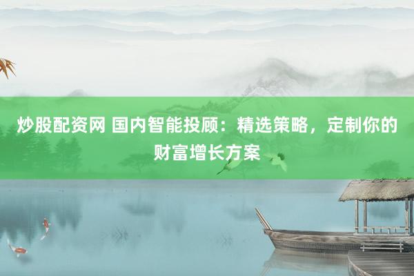 炒股配资网 国内智能投顾：精选策略，定制你的财富增长方案